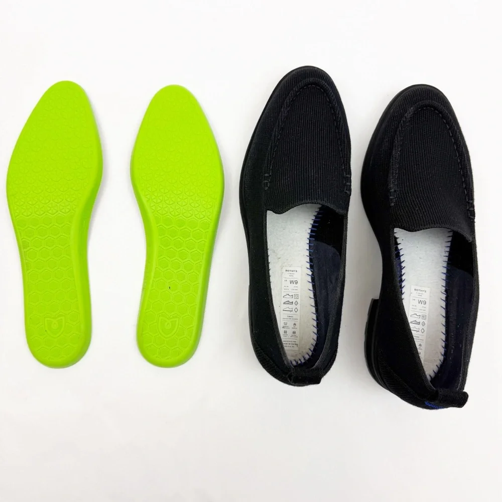 Rothy’s The Lug Loafer Shoes Onyx Black Wool - Picture 15 of 16